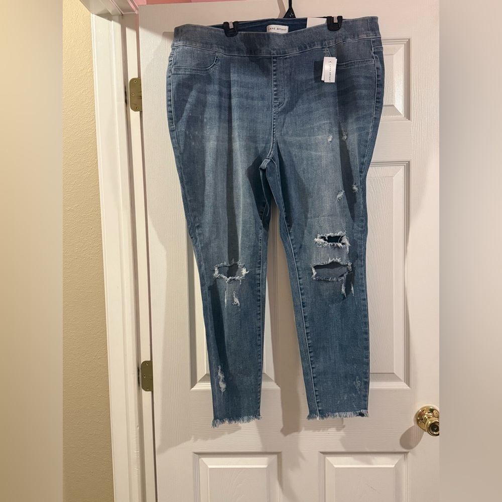 NEW Lane Bryant Distressed High-Rise Women’s Jegging - Blue NWT